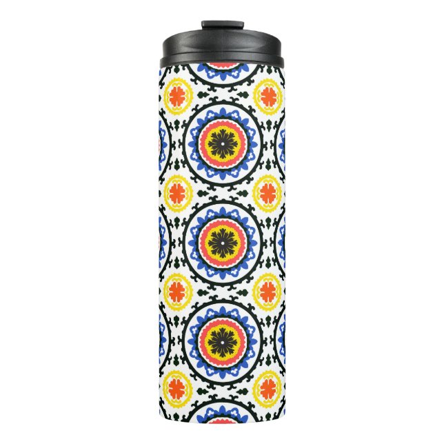 Suzani Pattern Thermal Tumbler (Front)