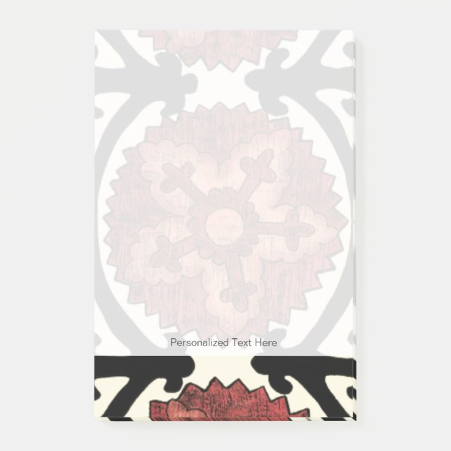 Suzani Style Decorative Floral Pattern Post-it Notes (Front)