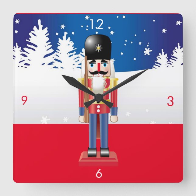 Suzanne Elizabeth Christmas Collection - Acrylic Square Wall Clock (Front)