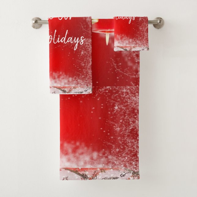 Suzanne Elizabeth Christmas Collection -  Bath Tow Bath Towel Set (Insitu)