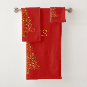 Suzanne Elizabeth Christmas Collection Bath Towel Set