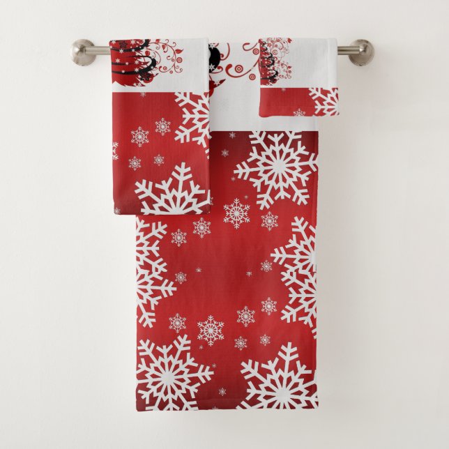 Suzanne Elizabeth Christmas Collection Bath Towel Set (Insitu)
