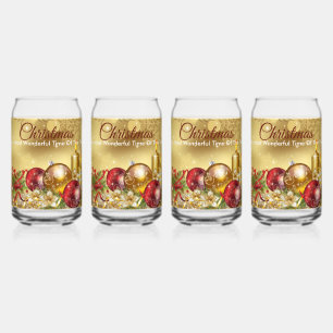 Suzanne Elizabeth Christmas Collection: Holiday Can Glass