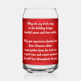 Suzanne Elizabeth Christmas Collection: Holiday Can Glass