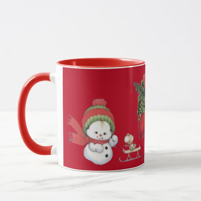 Suzanne Elizabeth Christmas Collection Holiday Mug (Left)