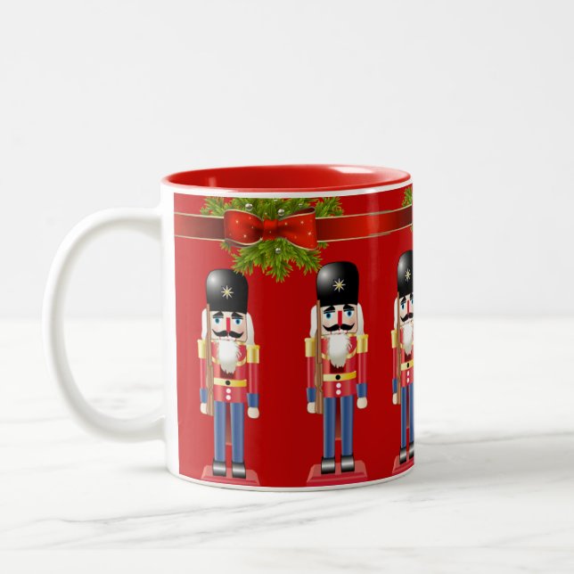 SUZANNE ELIZABETH CHRISTMAS COLLECTION - Holiday Two-Tone Coffee Mug (Left)