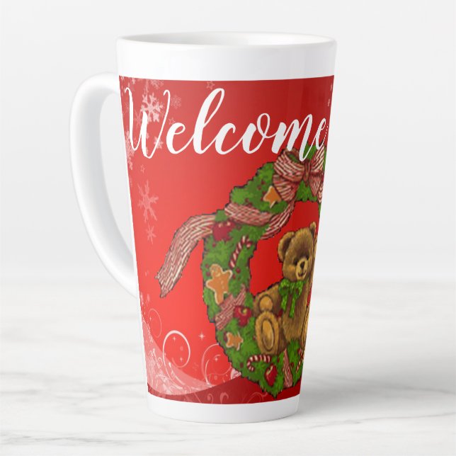 Suzanne Elizabeth Christmas Collection Latte Mug (Left Angle)