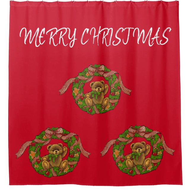 SUZANNE ELIZABETH CHRISTMAS COLLECTION SHOWER CURTAIN (Front)