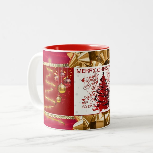Suzanne Elizabeth Christmas Collection Two-Tone Coffee Mug (Front Left)