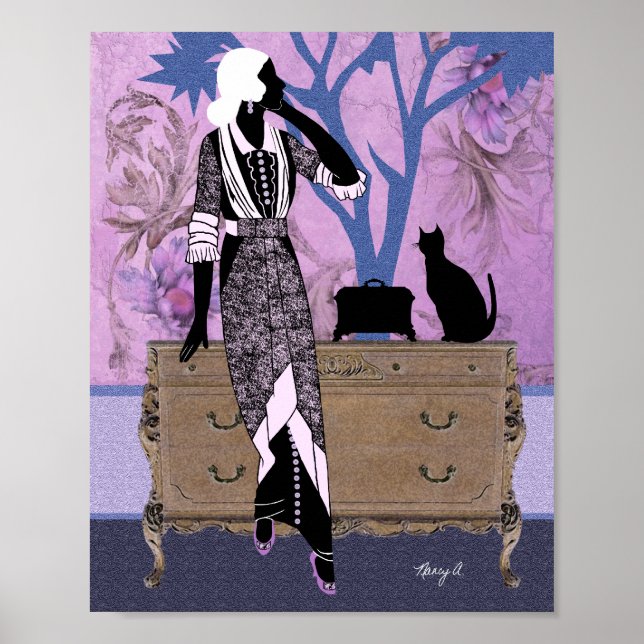 Suzanne in Purple & Blue Poster (Front)