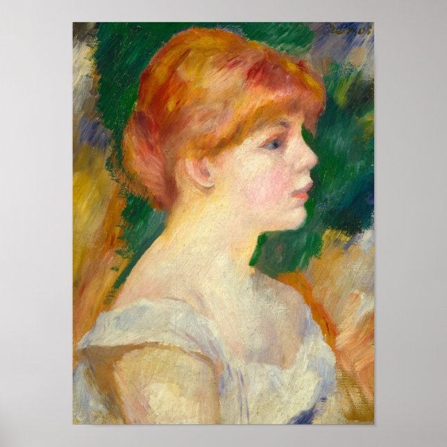 Suzanne Valadon, 1885 by Pierre-Auguste Renoir Poster (Front)