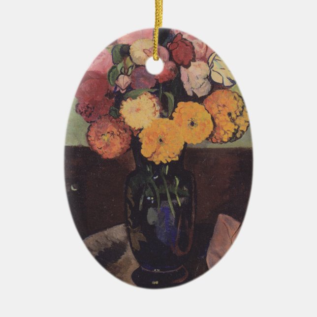 Suzanne Valadon Flower Vase on a Round Table Ceramic Tree Decoration (Front)