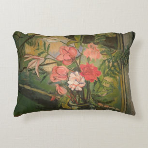 Suzanne Valadon Flowers in Front of a Window Decorative Cushion
