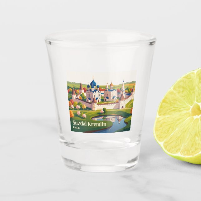 Suzdal Kremlin Russia Shot Glass (Front)