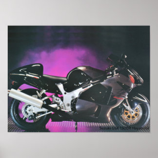 Suzuki Hayabusa GSX 1300R Motorcycle - A3 Poster