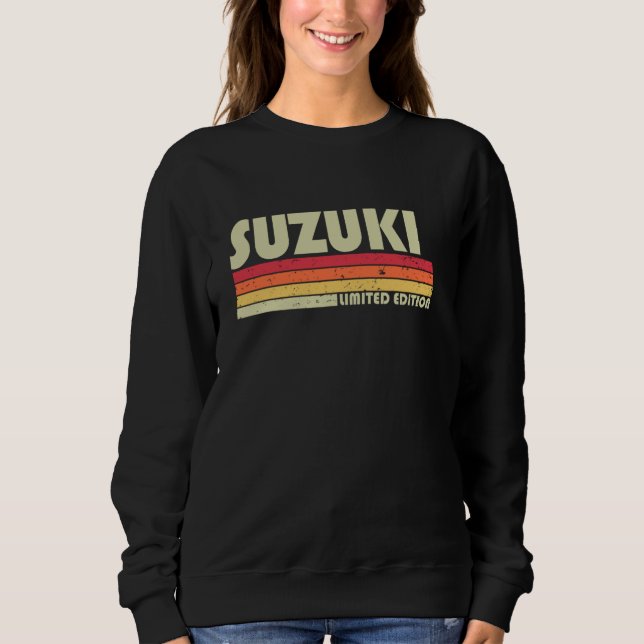 Suzuki Retro Vintage Japanese Name Sweatshirt (Front)