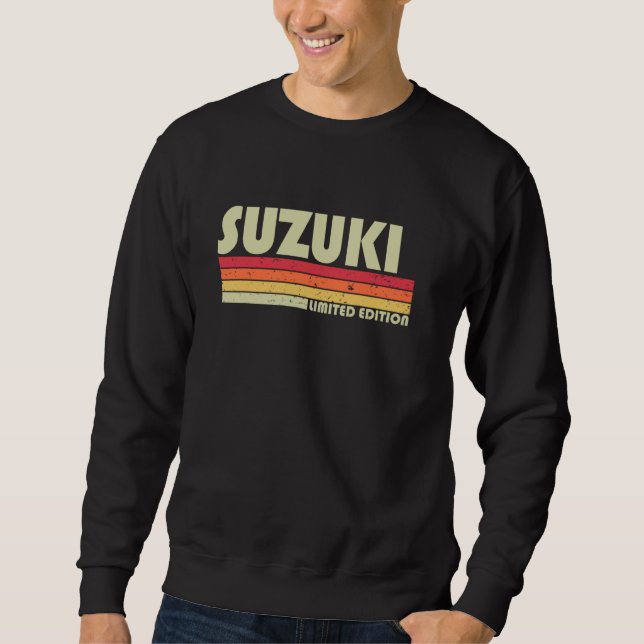 Suzuki Retro Vintage Japanese Name Sweatshirt (Front)