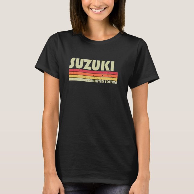 Suzuki Retro Vintage Japanese Name T-Shirt (Front)
