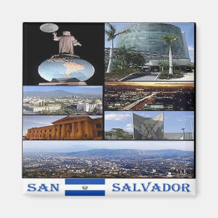 SV - El Salvador - San Salvador Mosaic Collage Magnet