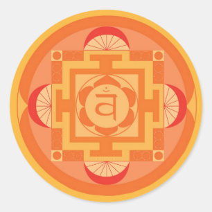 Svādhisthāna Chakra Mandala Classic Round Sticker