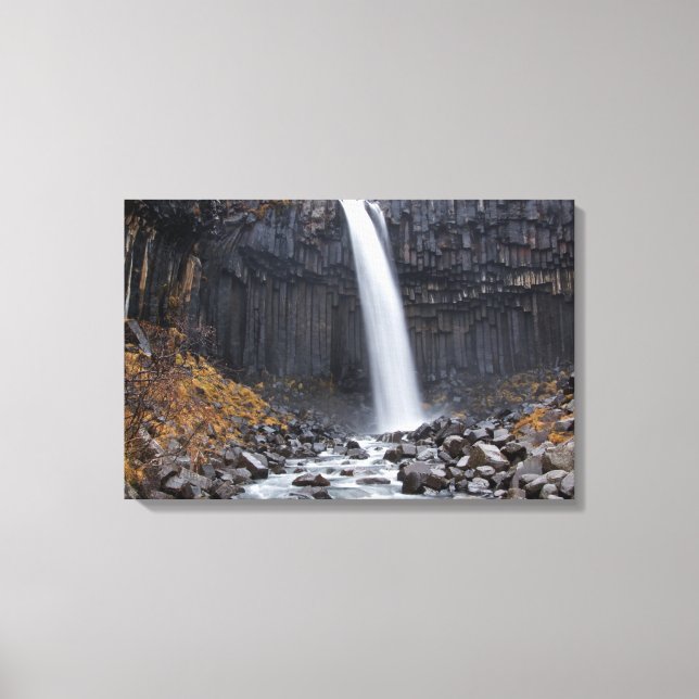 Svartifoss waterfall in Iceland canvas print (Front)