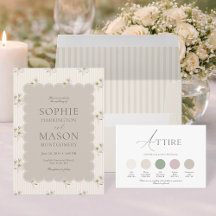 Vintage Floral Stripe Wedding Collection