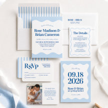 Blue Cabana Stripes Wedding