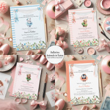 Ballerina Animals in Tutus Baby Shower