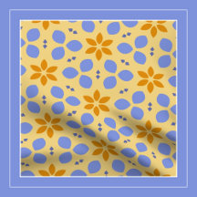 BABY - Cute Yellow and Blue Geometric Girly Floral