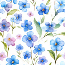 Delicate Forget Me Not Elegance Blue Flowers