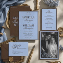 Blue and Brown Luxury Old Money Wedding