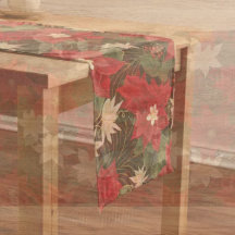 Poinsettia Table Runner, Placemat, and Napkins