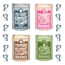 Pop art coffee designs
