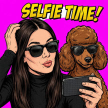 Girl and Poodle – Cute Witch party gifts