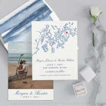 Bar Harbor Wedding Invitation Set