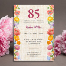 85th Birthday Linen Garden Party