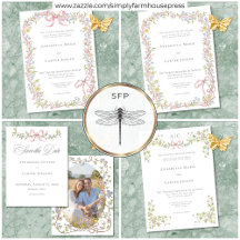 Elegant Victorian Pastel Floral Bow Wedding