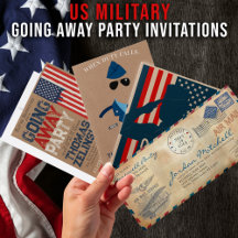 Military Going Away Party Invitations I Farewell
