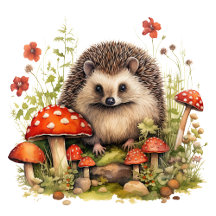 Hedgehog and Mushrooms Baby Shower