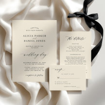 Ivory cream elegant minimalist wedding suite