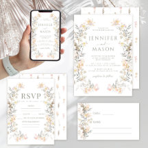 Rustic Meadow Flower Wreaths Fall Wedding