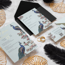 Elegant Peacock Garden Wedding Collection