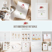 Little Rookie Baseball First Birthday Collection