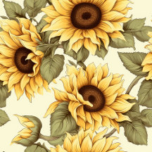 Delicate Sunflower Mosaic Melody