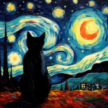 Starry Night Cat