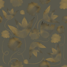 Soft Muted Gold and Gray Floral