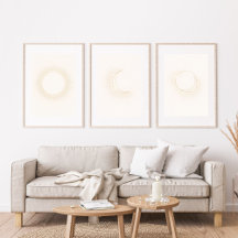 Celestial Minimal Wall Art Collection – Moon & Sun