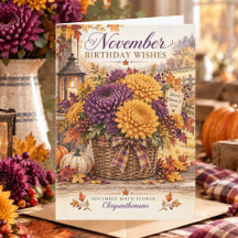 NOVEMBER BIRTHDAY CARDS COLLECTION