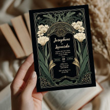 Elegant Dark Art Nouveau Wedding Theme