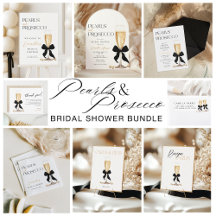 Black Bow Pearls & Prosecco Bridal Shower